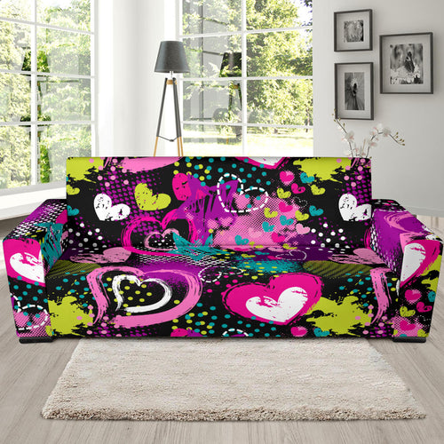 Heart Dot Wave Star Creative Design Pattern Sofa Slipcover