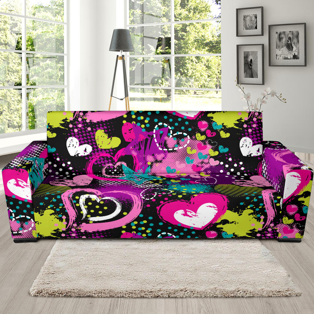 Heart Dot Wave Star Creative Design Pattern Sofa Slipcover