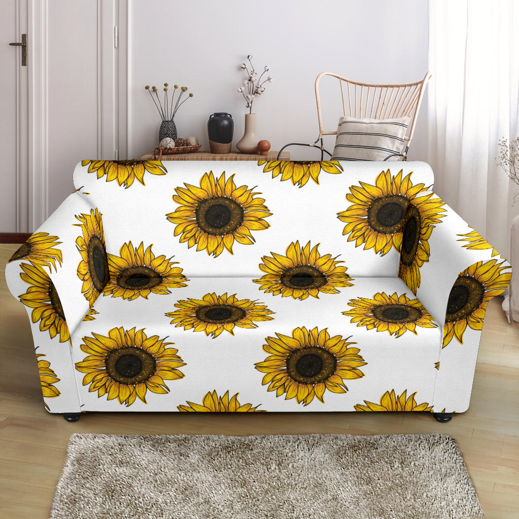 Sunflowers Design Pattern Loveseat Couch Slipcover