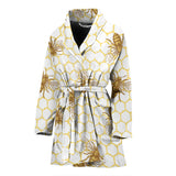 Bee Honeycomb Seamless Design Pattern Women'S Bathrobe