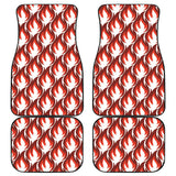 Fire Flame Symbol Design Pattern Front And Back Car Mats