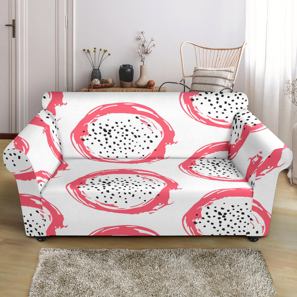 Hand Drawn Dragon Fruit Loveseat Couch Slipcover