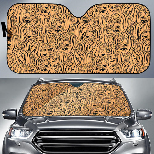 Bengal Tigers Pattern Car Sun Shade