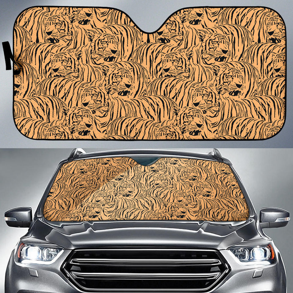 Bengal Tigers Pattern Car Sun Shade
