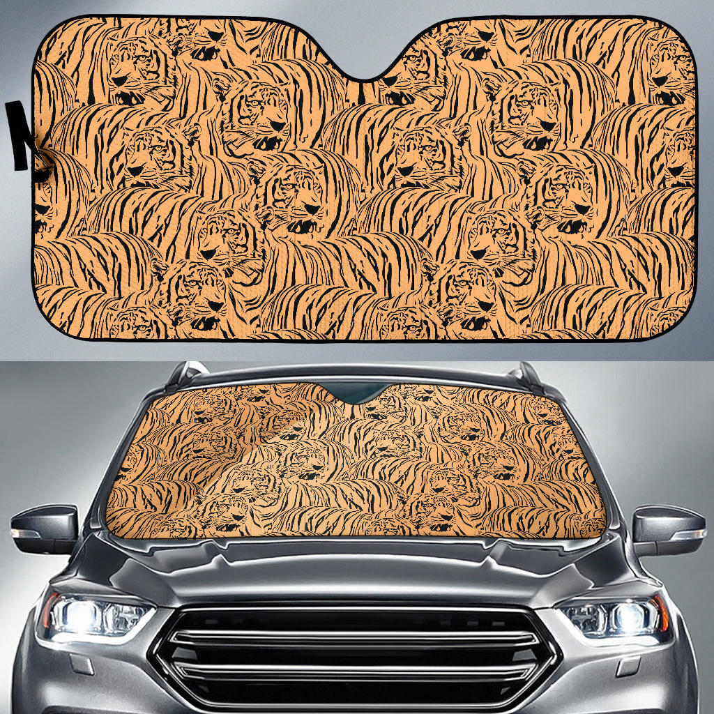 Bengal Tigers Pattern Car Sun Shade