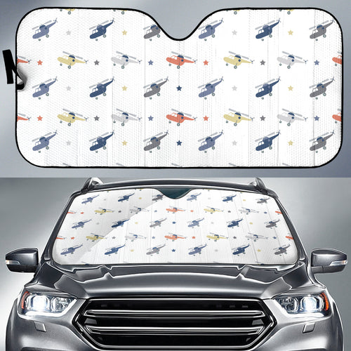Cute Helicopter Star Pattern Car Sun Shade