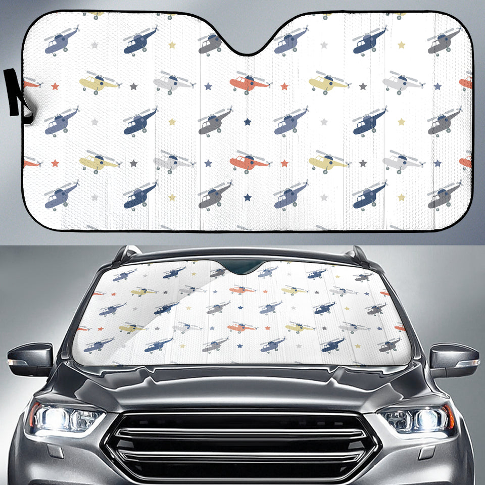 Cute Helicopter Star Pattern Car Sun Shade