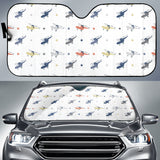Cute Helicopter Star Pattern Car Sun Shade