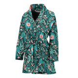 Elephants Jungle Pattern Women'S Bathrobe