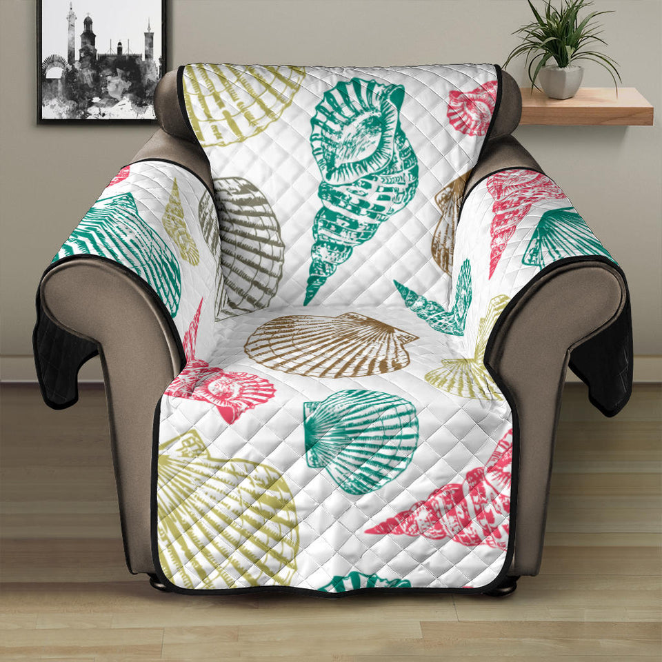 Colorful shell pattern Recliner Cover Protector