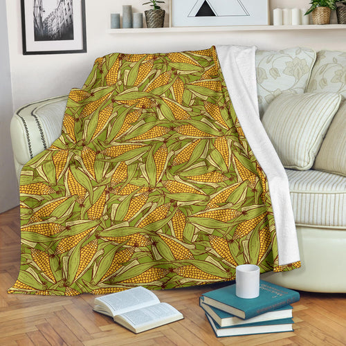 Corn Pattern Print Design 01 Premium Blanket
