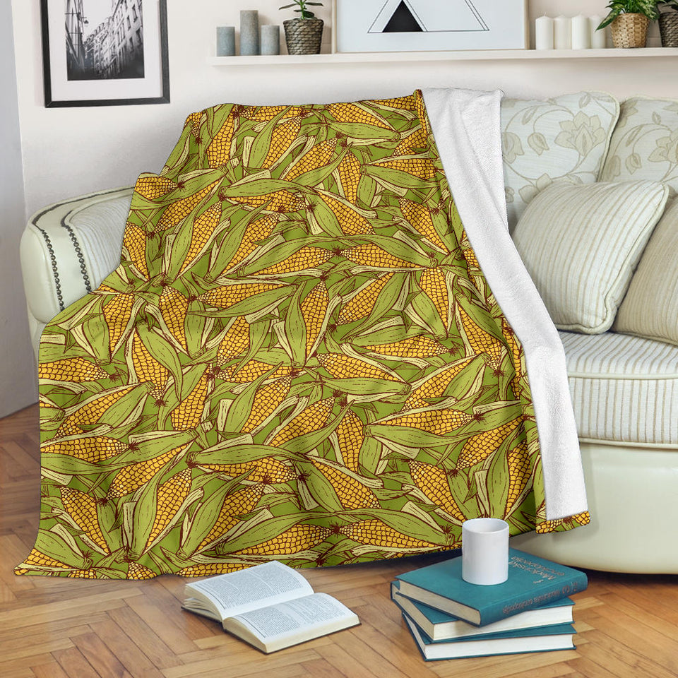Corn Pattern Print Design 01 Premium Blanket