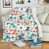 Cute Crocodile Pattern Premium Blanket