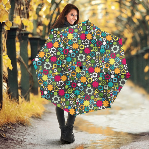 Gear Pattern Print Design 03 Umbrella