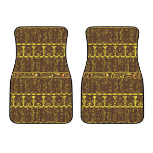 Egypt Hieroglyphics Pattern Print Design 03 Front Car Mats