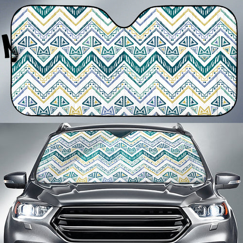 Zigzag  Chevron Paint Design Pattern Car Sun Shade