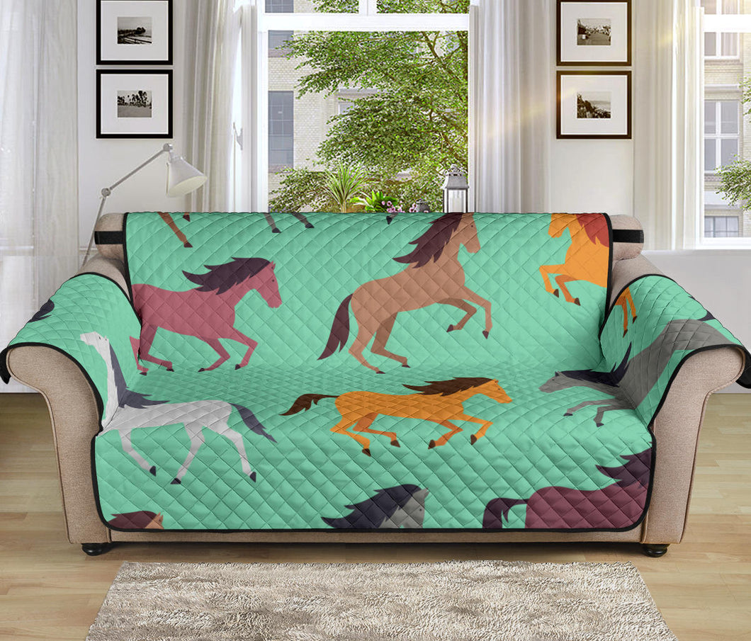 Colorful horses pattern Sofa Cover Protector