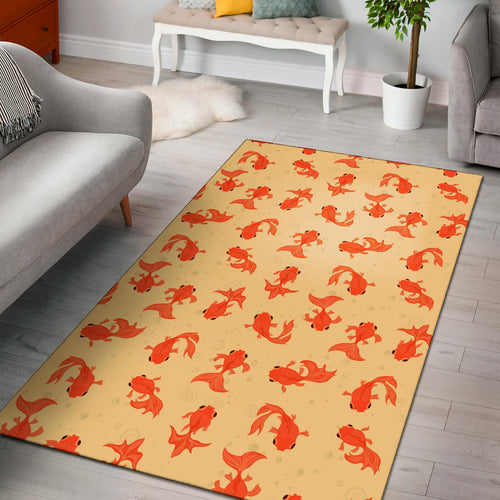 Goldfish Pattern Print Design 02 Area Rug