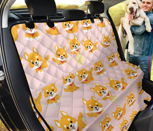 Cute Shiba Inu Dog Pattern  Dog Car Seat Covers