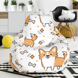 Cute Corgi Heart Star Bone Pattern Bean Bag Cover