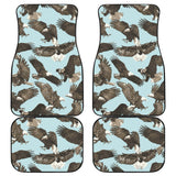 Eagle Pattern Print Design 01 Front and Back Car Mats