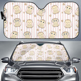 Cute Owl Leaf Car Sun Shade
