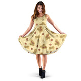Peanuts Design Pattern Sleeveless Midi Dress