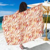 Fire Flame Watercolor Pattern Sarong