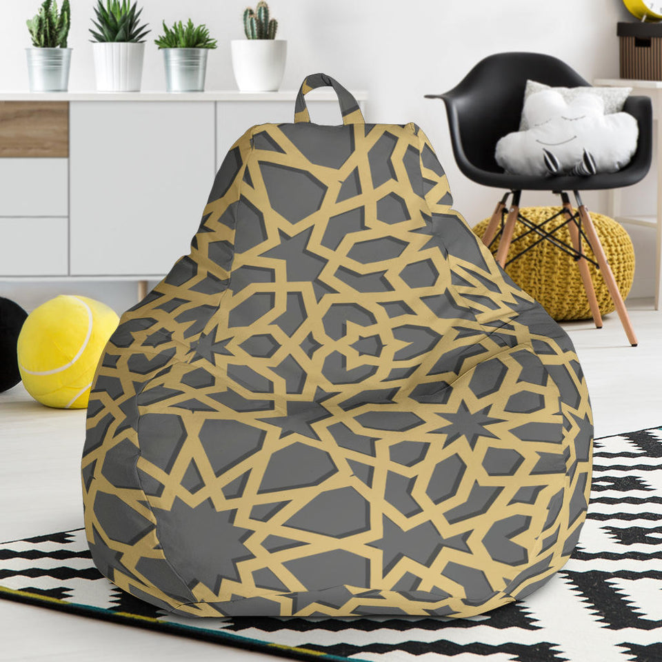 Arabic Star Gold Pattern Bean Bag Cover