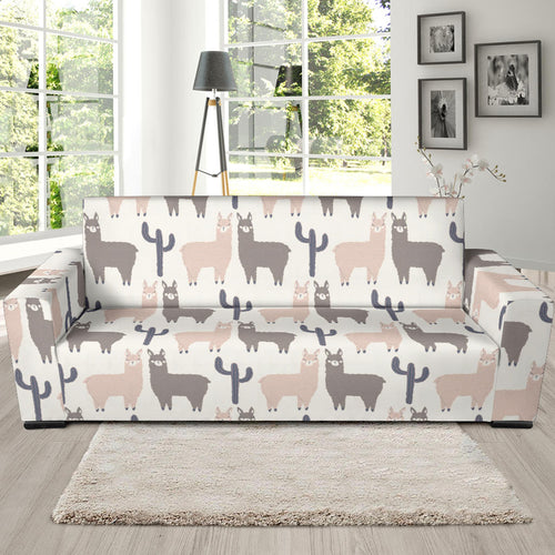 Llama Alpaca Pattern Sofa Slipcover