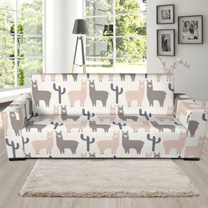 Llama Alpaca Pattern Sofa Slipcover