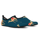 Camel Pattern Blue Blackground Aqua Shoes