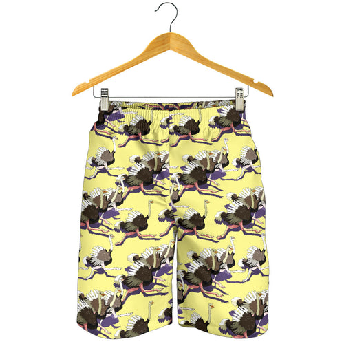 Ostrich Pattern Print Design 04 Men Shorts