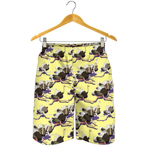 Ostrich Pattern Print Design 04 Men Shorts