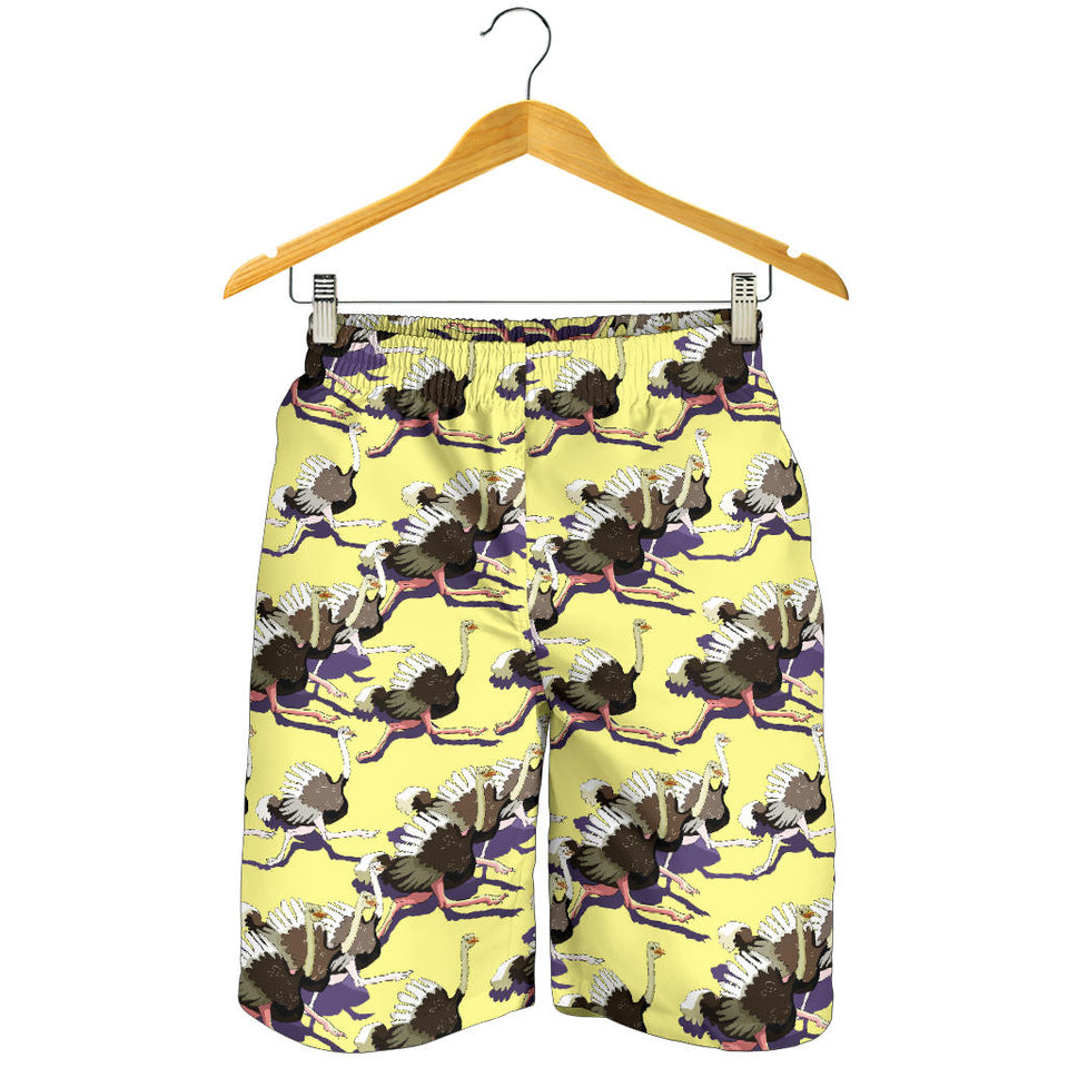Ostrich Pattern Print Design 04 Men Shorts