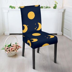 Moon Star Pattern Dining Chair Slipcover