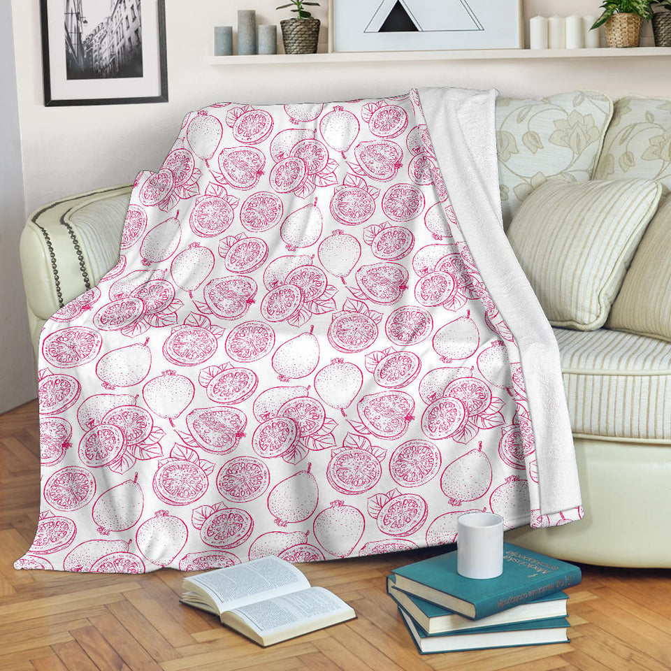 Sketch Guava Pattern Premium Blanket