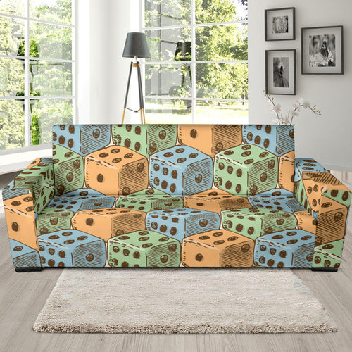 Dice Pattern Print Design 05 Sofa Slipcover