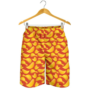 Potato Chips Pattern Print Design 05 Men Shorts