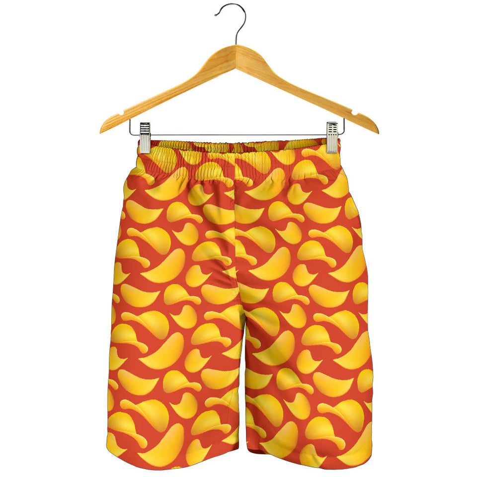Potato Chips Pattern Print Design 05 Men Shorts
