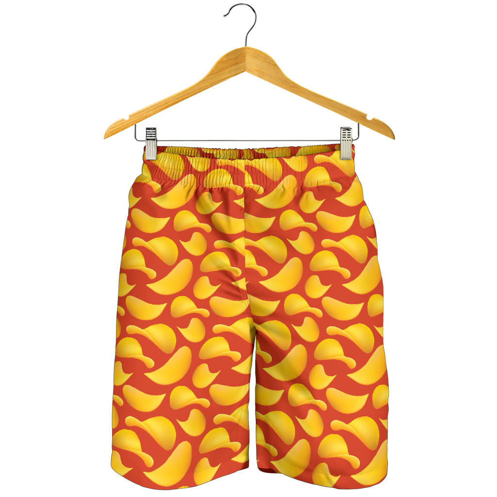 Potato Chips Pattern Print Design 05 Men Shorts