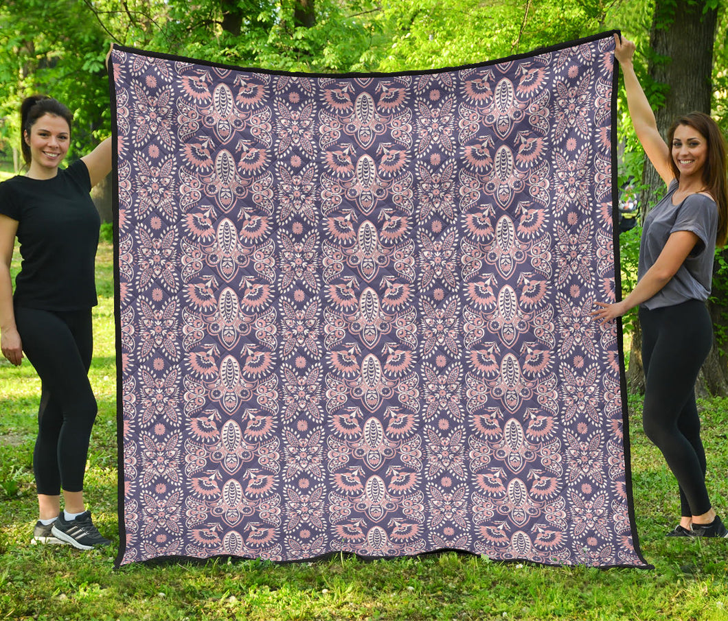 Indian Batik Style Pattern Premium Quilt