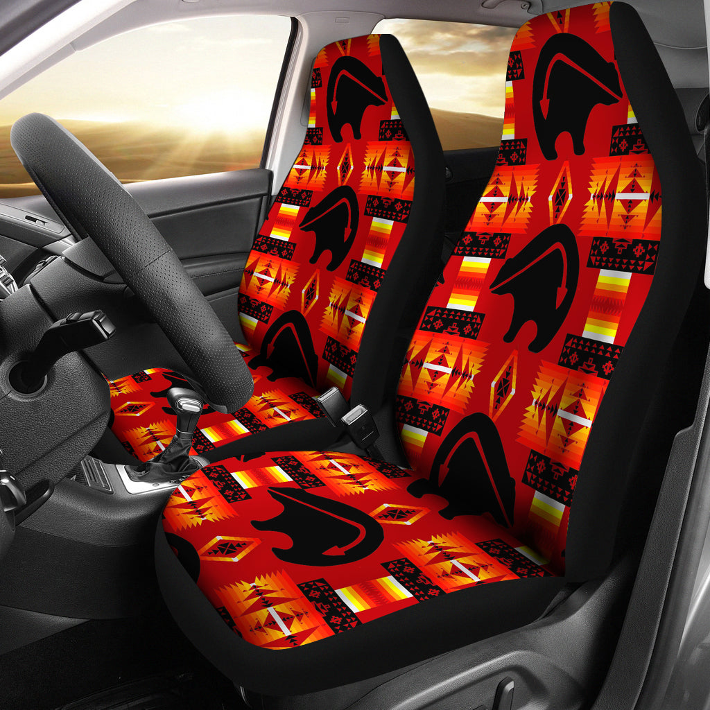 Red Thunderbear Car Seat Covers