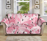 Pink flamingos pattern background Sofa Cover Protector