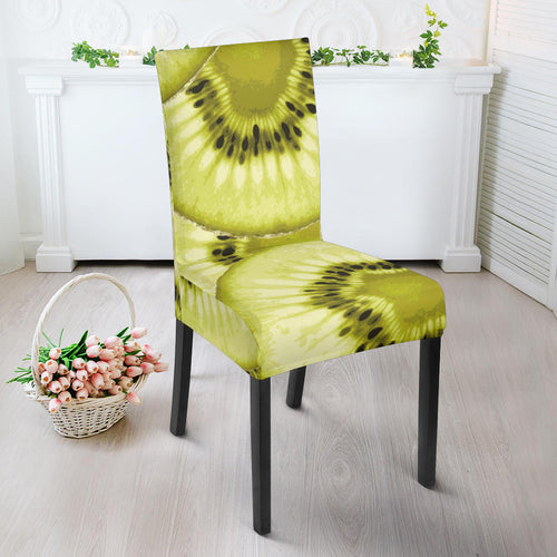 Sliced Kiwi Pattern Dining Chair Slipcover