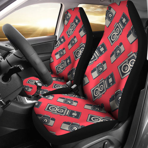 Camera Pattern Print Design 05 Universal Fit Car Seat Covers