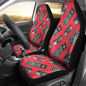 Camera Pattern Print Design 05 Universal Fit Car Seat Covers