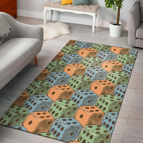 Dice Pattern Print Design 05 Area Rug