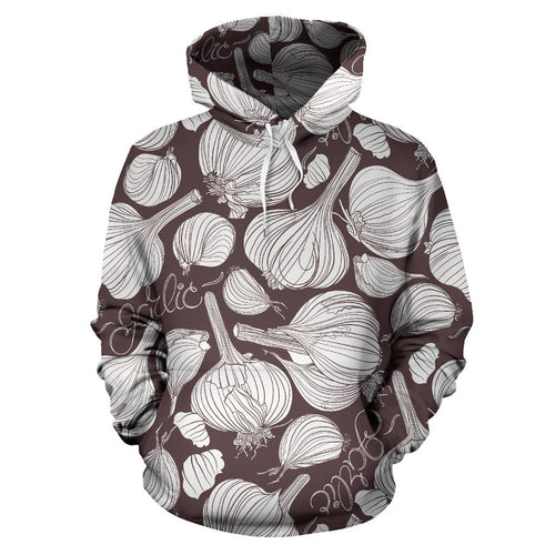 Garlic Bulb Dark Background Men Women Pullover Hoodie