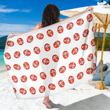 Daruma Japanese Wooden Doll Pattern Sarong